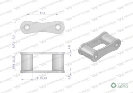 Ogniwo łańcucha S45 Waryński ( sprzedawane po 5 )