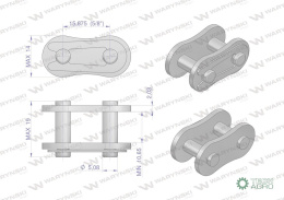 Zamek łańcucha 520-1 (R1 5/8) Waryński