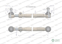 Drążek kierowniczy 1235mm 3147506R91W WARYŃSKI