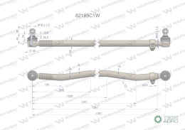 Drążek kierowniczy 1391mm 82185C1 WARYŃSKI