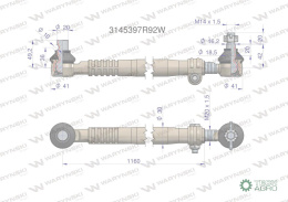 Drążek kierowniczy 3145397R92 WARYŃSKI