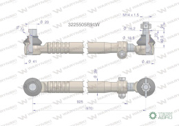 Drążek kierowniczy 3225505R91 WARYŃSKI