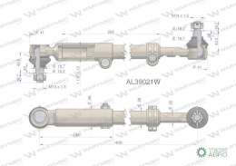 Drążek kierowniczy 406mm AL39021 WARYŃSKI