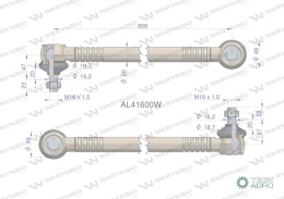 Drążek kierowniczy 908mm AL41600 WARYŃSKI