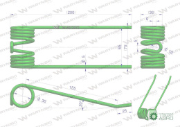 Palec podbieracza zastosowanie Claas 8072972 Waryński