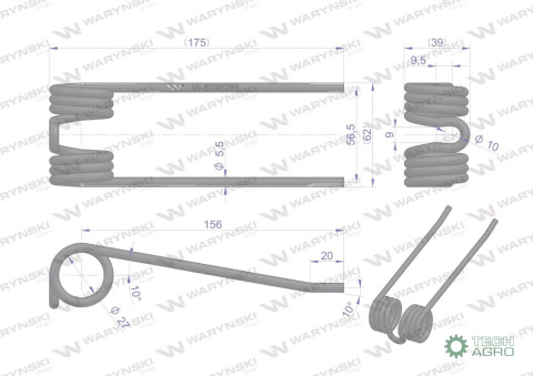 Palec podbieracza zastosowanie DEUTZ FAHR 6296285 Waryński Palec podbieracza zastosowanie DEUTZ FAHR 6296285 Waryński