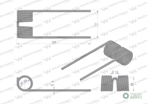 Palec podbieracza zastosowanie John Deere E79475 Waryński Palec podbieracza zastosowanie John Deere E79475 Waryński