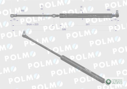 Siłownik szyby tylnej L max. 526mm 10368917P ZETOR POLMO