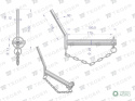 Sworzeń zaczepu z wygiętym uchwytem 22x175 TEGER