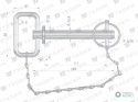Sworzeń zaczepu z zawleczką i łańcuchem 15.9x111x146 TEGER