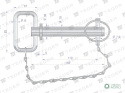 Sworzeń zaczepu z zawleczką i łańcuchem 19x110x145 TEGER