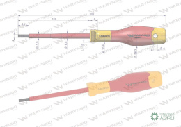Wkrętak płaski. izolowany 4 x 100 mm. V DE. stal S2, Waryński