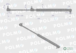 Siłownik L max. 526mm 4274843M1P MASSEY FERGUSON POLMO