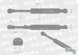 Siłownik drzwi New Holland 44910471 POLMO