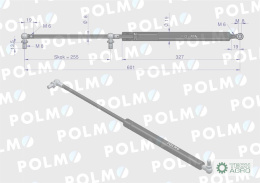 Siłownik szyby tylnej L max. 601mm 65499069 DIETEG. FRITZMEIER POLMO