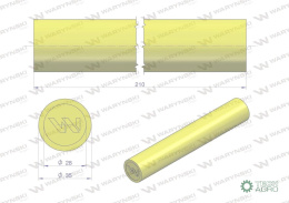 Amortyzator poliuretanowy walec 35x210 WARYŃSKI ( sprzedawane po 4 )