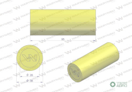 Amortyzator poliuretanowy walec 38x95 WARYŃSKI ( sprzedawane po 4 )