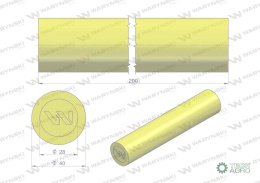 Amortyzator poliuretanowy walec 40x200 WARYŃSKI ( sprzedawane po 4 )
