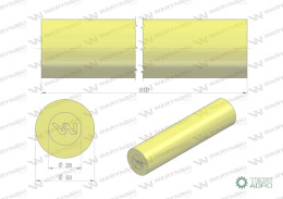 Amortyzator poliuretanowy walec 50x210 WARYŃSKI ( sprzedawane po 4 )