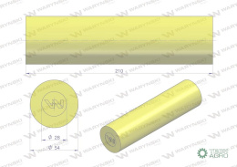 Amortyzator poliuretanowy walec 54x210 WARYŃSKI ( sprzedawane po 4 )