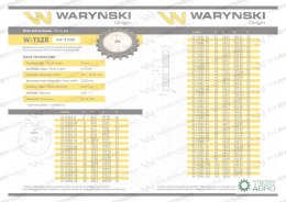 Koło zębate hartowane tarcza 12B-1 (R1 3/4) Z-35 Waryński