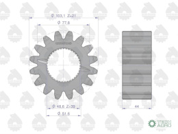 Koło słoneczne mechanizmu różnicowego MF4 ORYGINAŁ URSUS