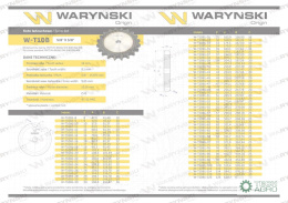 Koło zębate hartowane tarcza 10B-1 (R1 5/8) Z-23 Waryński