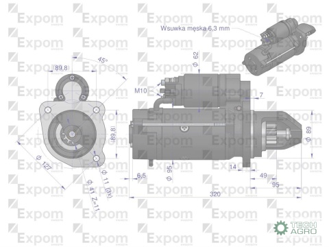 Rozrusznik AZF4369 Case Nowy Typ EXPOM KWIDZYN eu