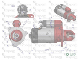 Rozrusznik R10A 300851ER. EX151000 24V 4.8 kW BIZON EXPOM KWIDZYN eu