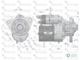 Rozrusznik z reduktorem typu Magneton T25 MTZ Blue Line EXPOM KWIDZYN