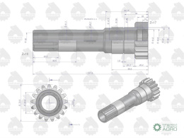 Wał mechanizmu wyważającego 743115M1 MF4 ORYGINAŁ URSUS