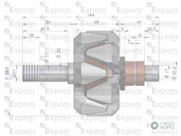 Wirnik alternatora AX230000 AX260000EX C-330 C-360 Nowy Typ EXPOM KWIDZYN eu