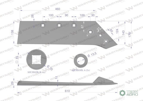 LEMIESZ 16" G&B 173614 WARYŃSKI