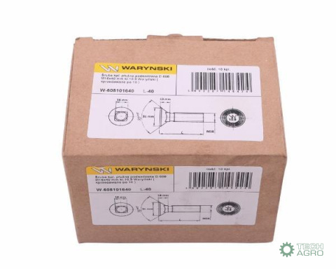 Śruba kpl. płużna podsadzana D 608 M16x80 mm kl.10.9 Waryński ( sprzedawane po 10 ) Śruba kpl. płużna podsadzana D 608 M16x80 mm kl.10.9 Waryński ( sprzedawane po 10 )