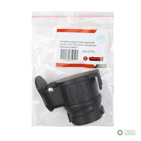 Adapter przejściówka gniazda złącza 13/7 12V wtyki niklowane Premium ELMOT Adapter przejściówka gniazda złącza 13/7 12V wtyki niklowane Premium ELMOT