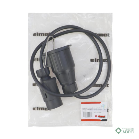 Adapter przejściówka gniazda złącza kablowy 7/13 12V długość 1,0m ELMOT Adapter przejściówka gniazda złącza kablowy 7/13 12V długość 1,0m ELMOT