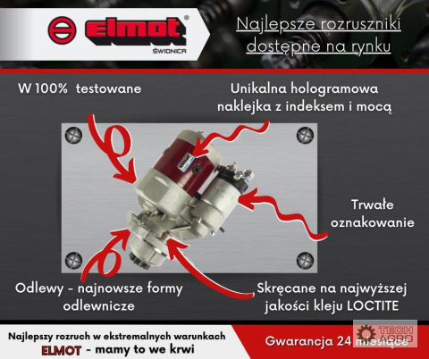 Rozrusznik z reduktorem typu Magneton Case MF 9142748 ELMOT Rozrusznik z reduktorem typu Magneton Case MF 9142748 ELMOT
