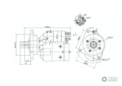 Rozrusznik z reduktorem typu Magneton Fiat 9142680 ELMOT Rozrusznik z reduktorem typu Magneton Fiat 9142680 ELMOT