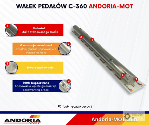 Wałek pedałów Ursus C-360 ANDORIA - MOT Wałek pedałów Ursus C-360 ANDORIA - MOT