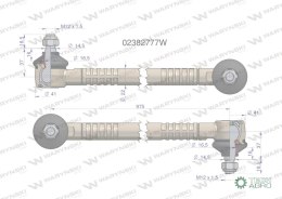 Drążek kierowniczy 975mm 02382777 WARYŃSKI