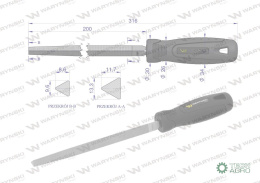 Pilnik trójkątny 200 mm Waryński