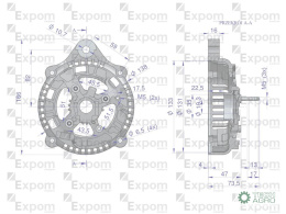 Pokrywa tylna alternatora 100211-6420EX, 021501-6690 Nowy Typ EXPOM KWIDZYN eu