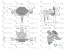 Regulator napięcia alternatora 11.125.049, 7017732M1 MF3 Nowy Typ EXPOM KWIDZYN eu