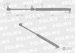 Siłownik drzwi L max. 326mm 65421004 1-99-976-060 STEYR POLMO