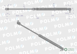 Siłownik szyby przedniej L max. 500mm X800420414000P FENDT POLMO