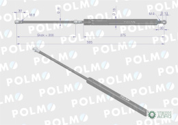 Siłownik szyby przedniej tylnej L max. 510mm 04357777P drzwi DEUTZ POLMO