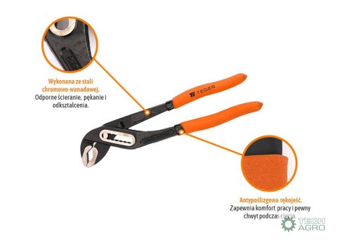 Szczypce nastawne do rur 180 mm / TEGER Szczypce nastawne do rur 180 mm / TEGER