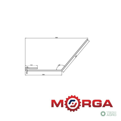 Palec zagarniający zewnętrzny lewy 959334 malowany proszkowo siewnik Amazone MORGA Palec zagarniający zewnętrzny lewy 959334 malowany proszkowo siewnik Amazone MORGA