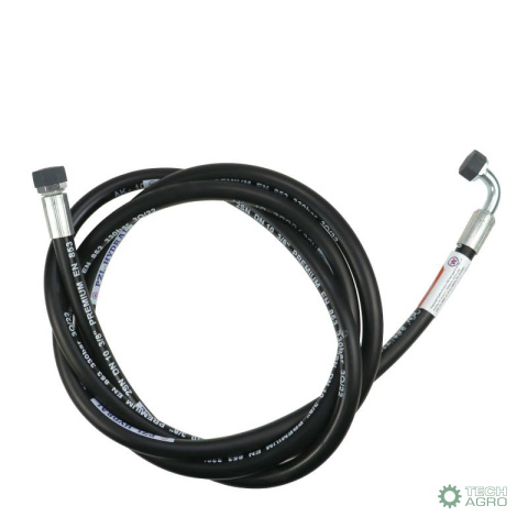 Przewód hydrauliczny 330 bar gwint M18x1,5 prosta - kolanko (DKOL - DKOL 90 stopni) L-3000mm DN10-2SN (AK-10-2000, P11P1 Przewód hydrauliczny 330 bar gwint M18x1,5 prosta - kolanko (DKOL - DKOL 90 stopni) L-3000mm DN10-2SN (AK-10-2000, P11P1