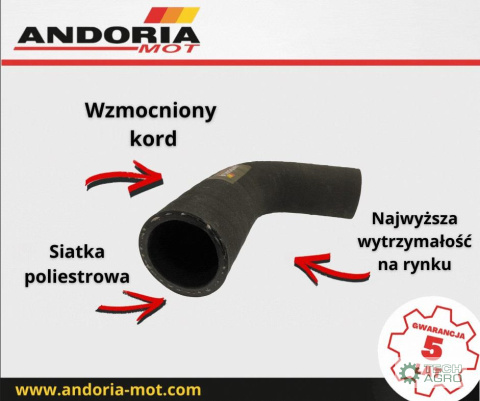 Przewód chłodnicy górny L62211 zbrojony kord ANDORIA MOT Przewód chłodnicy górny L62211 zbrojony kord ANDORIA MOT